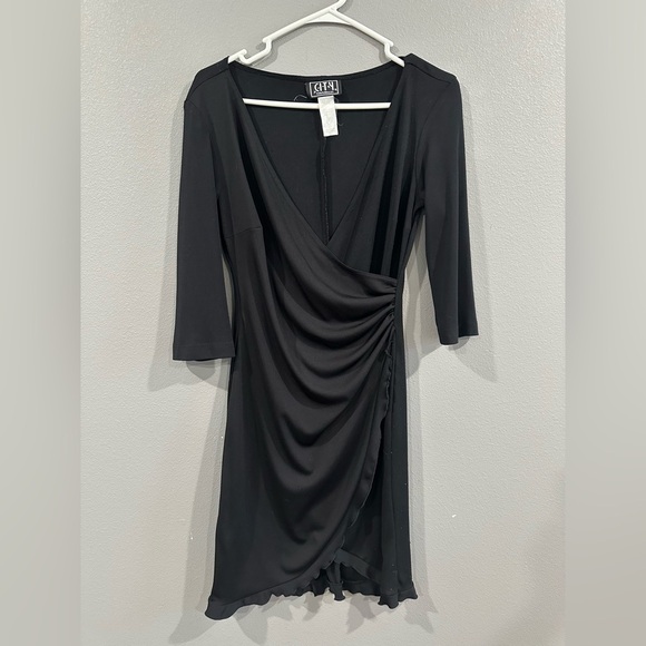 COPY - CITY
TRIANGLES
Black gathered wrap dress size M - Picture 1 of 4